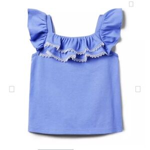 Janie and Jack | Periwinkle Ruffle Tank Top Size 8